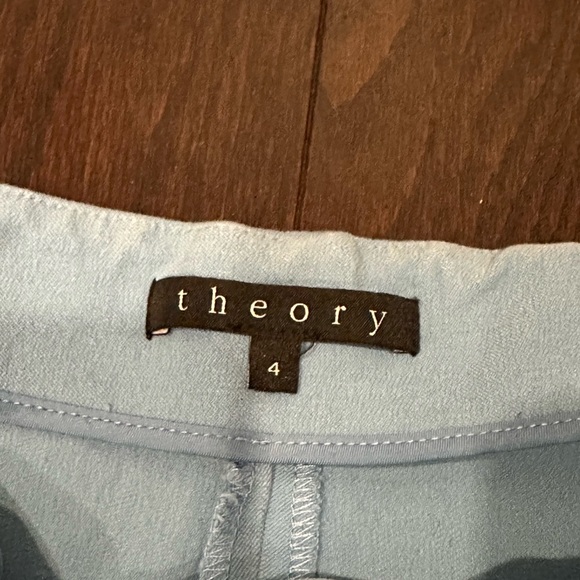 ⚡️2/$25⚡️ Theory Women’s Sky Blue Slim Ankle Trouser Pants 🩵 | Size 4 - Picture 3 of 8